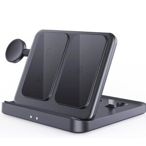 3 In 1 Foldable Wireless Fast Charger Stand